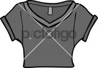 Cropped jersey top womenFreehand Image